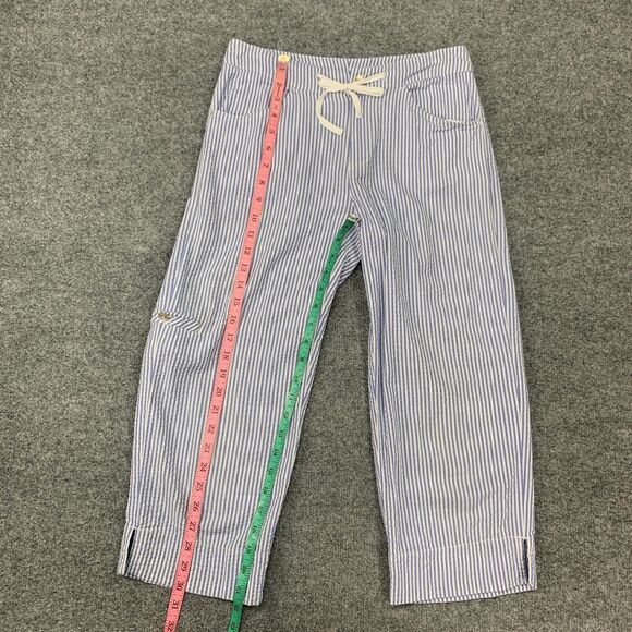 Fresh Produce Pants Women XS Extra Small Hyacinth Seersucker Pin Stripe Drawcord - Picture 6 of 11